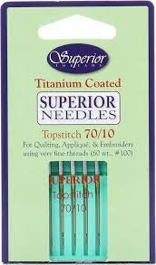Superior Titanium Topstitch Needles - #70