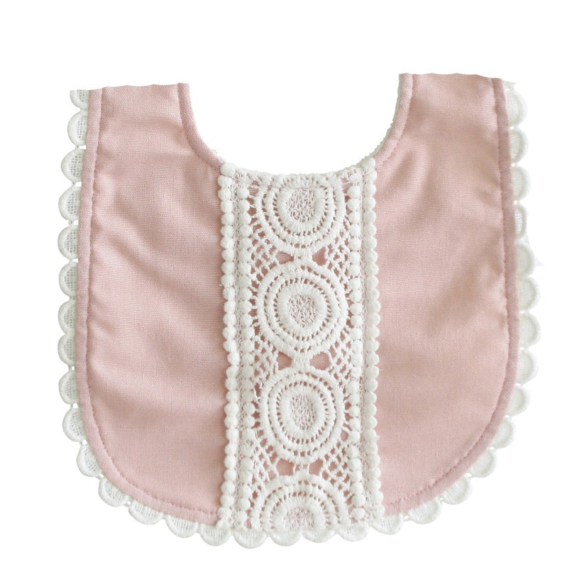 Olivia Bib Pink Linen