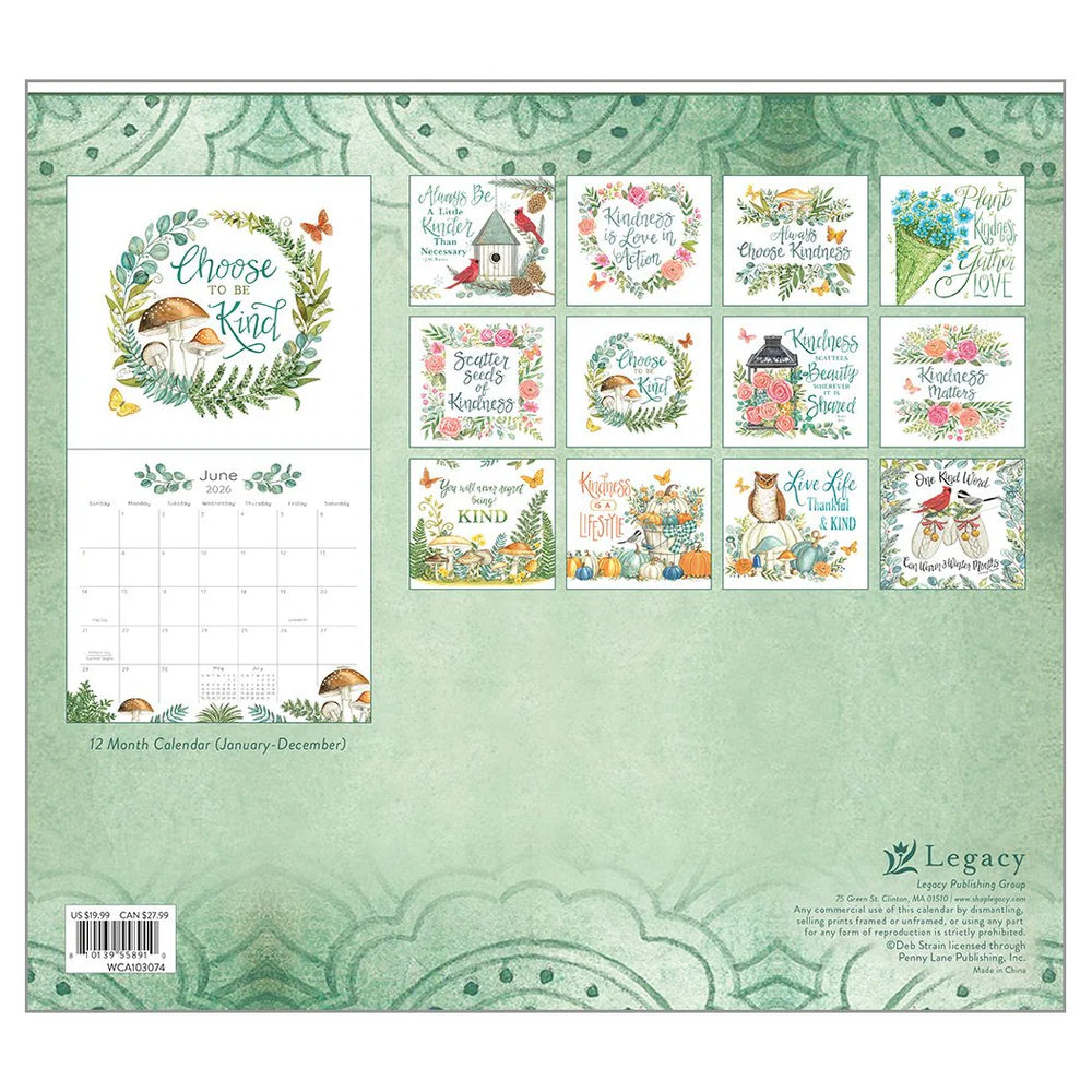 2026 Legacy Kindness Matters Calendar