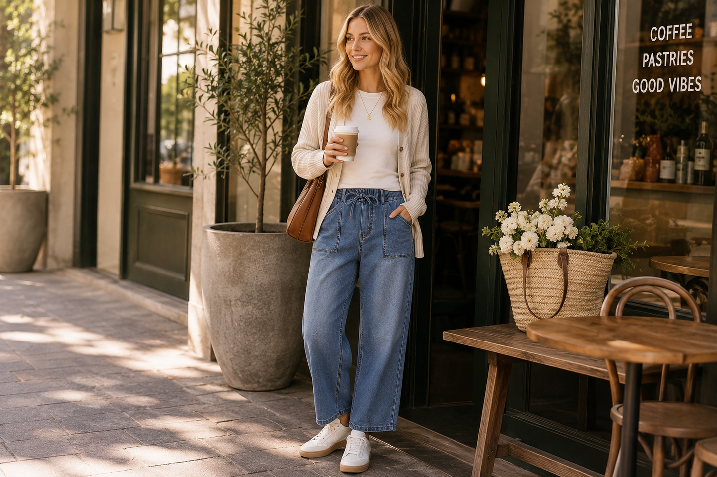 Leo Barrel Jean - Blue Denim