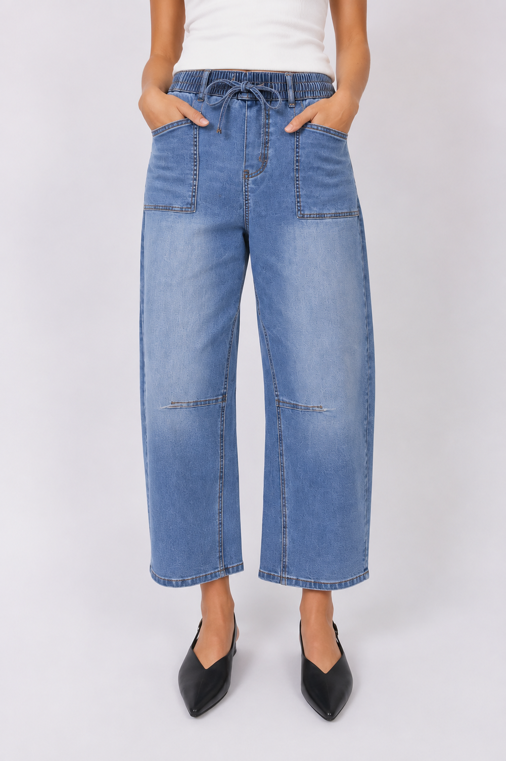 Leo Barrel Jean - Blue Denim