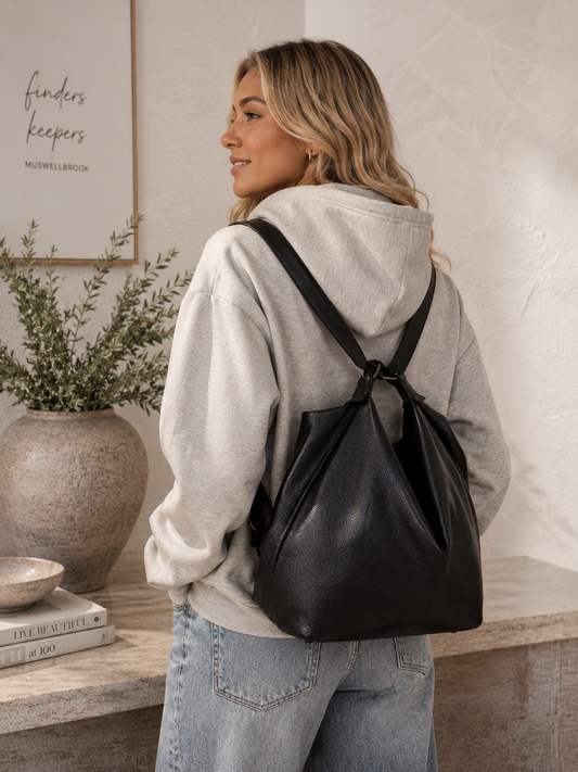 Miley Convertible Backpack - Black