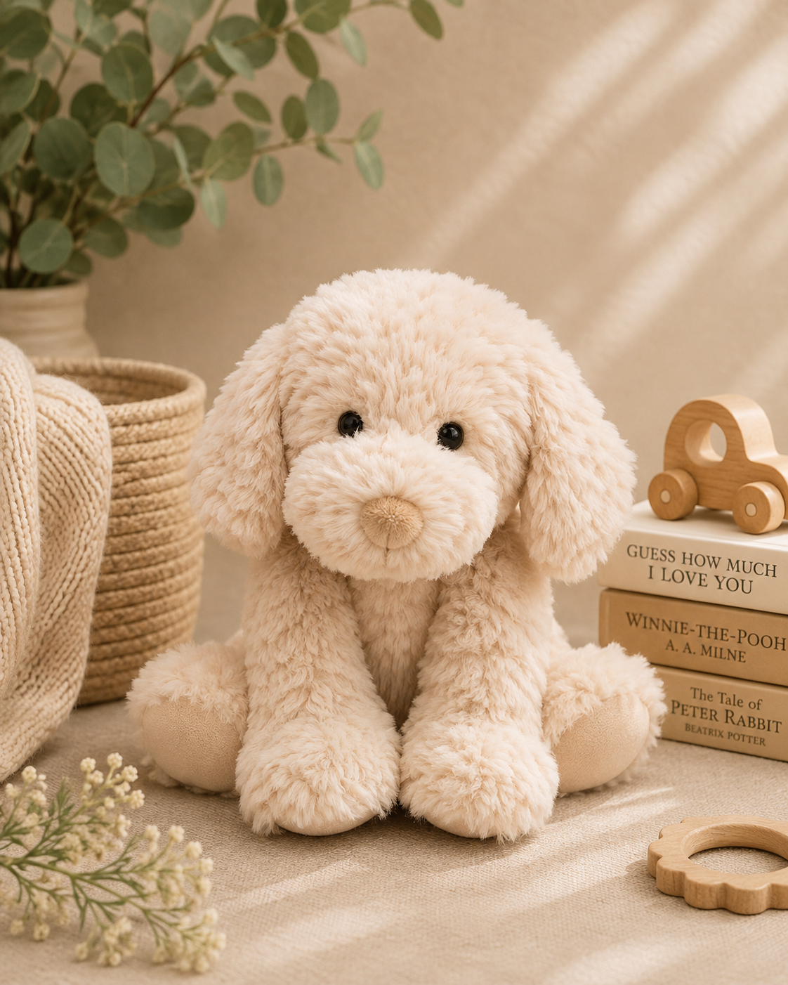 Monty the Labradoodle Dog Cream