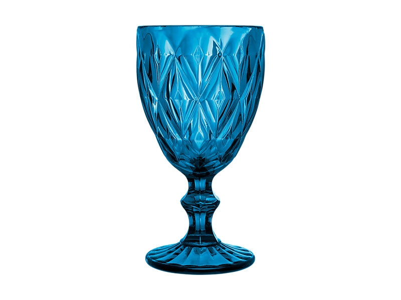 Deanna Wine Glass 4pc Blue Gift Boxed