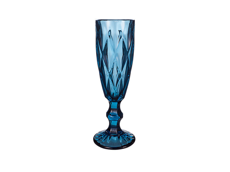Deanna Champagne Flute 4pc Blue Gift Boxed