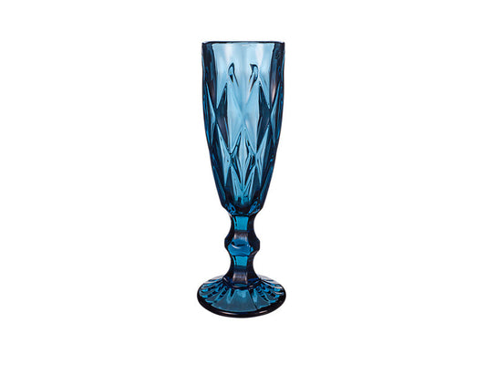 Deanna Champagne Flute 4pc Blue Gift Boxed