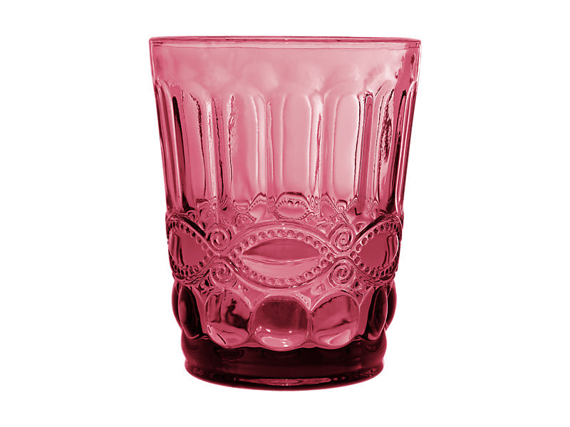 Gabriella Double Old Fashion Glass 4pc Pink Gift Boxed