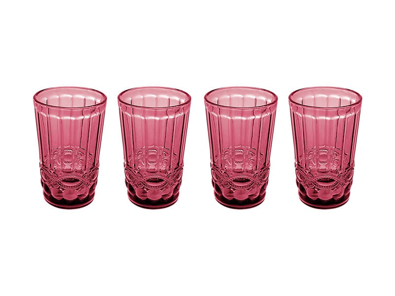 Gabriella Highball Glass 4pc Pink Gift Boxed
