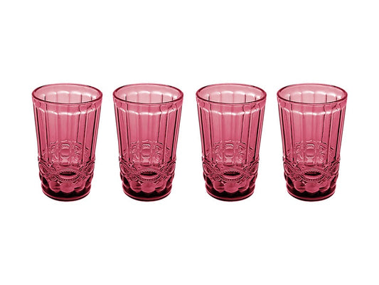 Gabriella Highball Glass 4pc Pink Gift Boxed