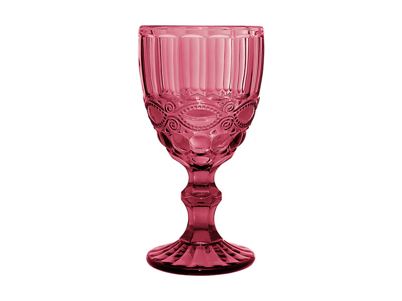 Gabriella Wine Glass 4pc Pink Gift Boxed