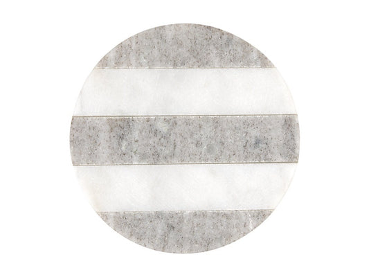 Coaster Collective Round Marble Coaster 10cm Beige Stripe