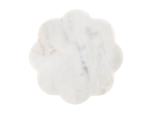 Coaster Collective Scallop Marble Coaster 11.5cm White