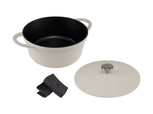 Cast Lite Non-Stick Casserole 28cm / 6.3L Ecru Gift Boxed