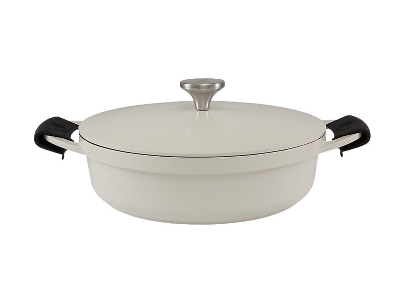 Cast Lite Non-Stick Shallow Casserole 28cm / 4L Ecru Gift Boxed