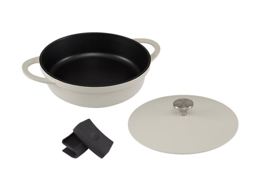Cast Lite Non-Stick Shallow Casserole 28cm / 4L Ecru Gift Boxed