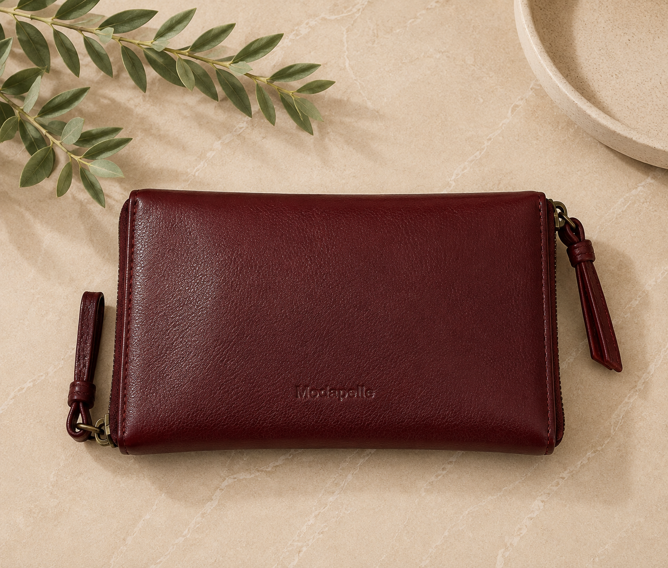 Leather Optical/Phone Case - Oxblood