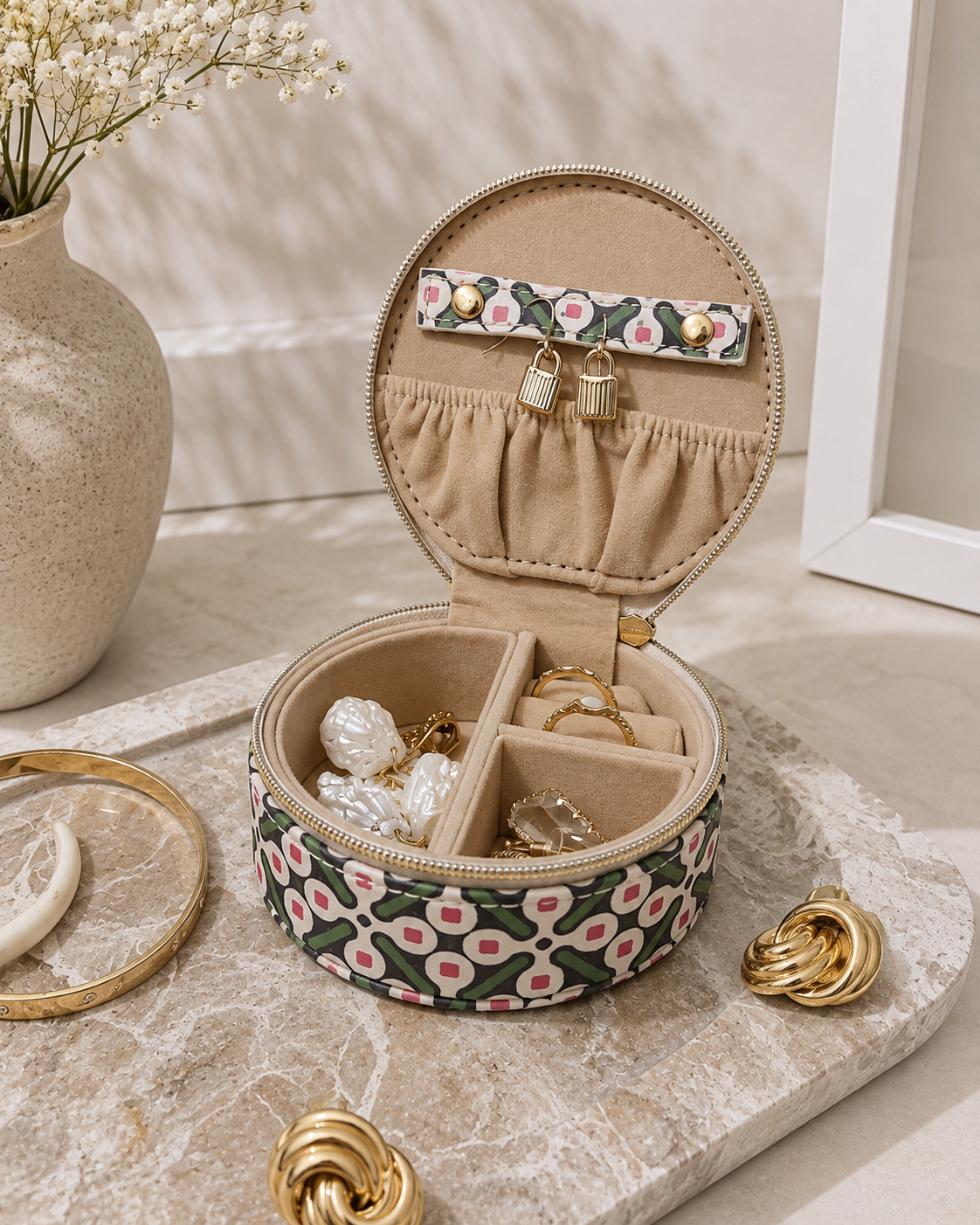 Sisco Jewellery Box - Retro Olive