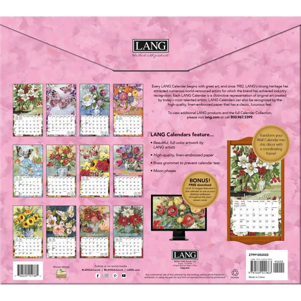 2027 Lang Gallery Florals Calendar