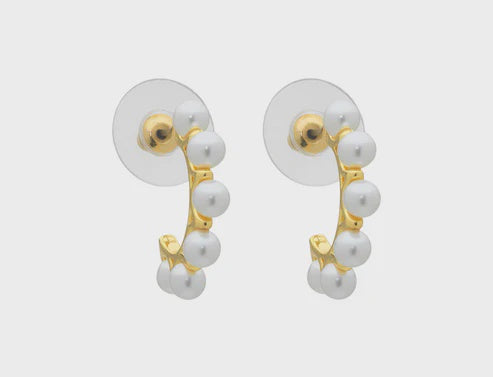 Soleil Gold Pearl Earring