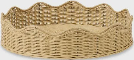 Mali Natural Wavy Round Tray