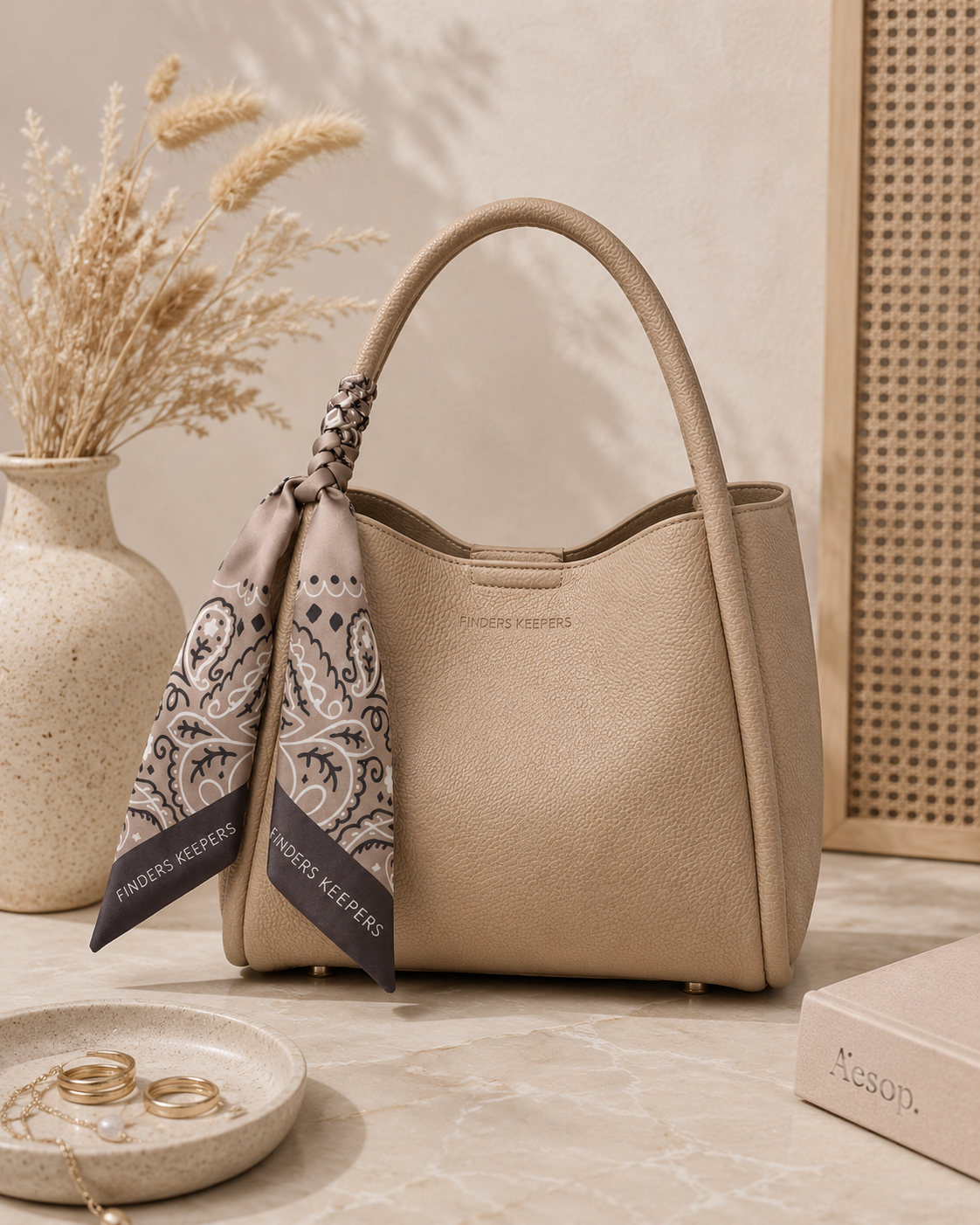 Steffie Mini Tote Bag - Biscuit