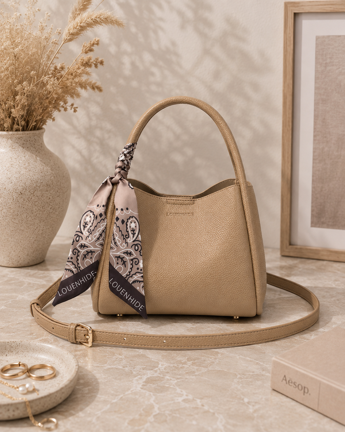 Steffie Mini Tote Bag - Biscuit