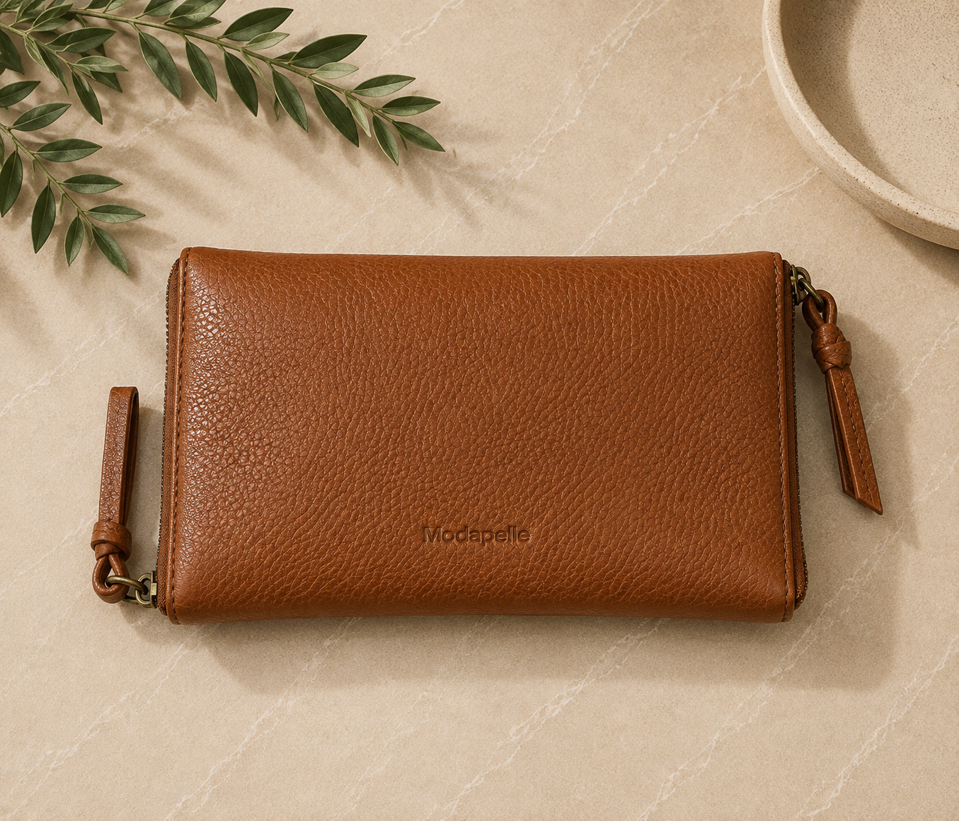 Leather Optical/Phone Case - Tan