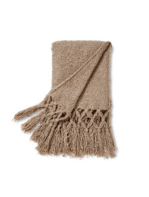 Ava Boucle Throw Coffee