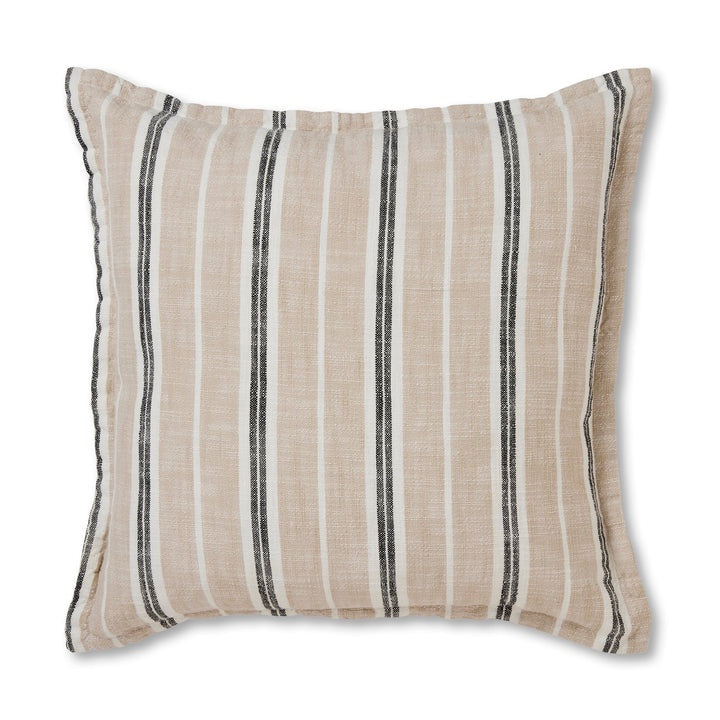 Darcy Oatmeal/Charcoal Woven Stripe Cushion 50cm