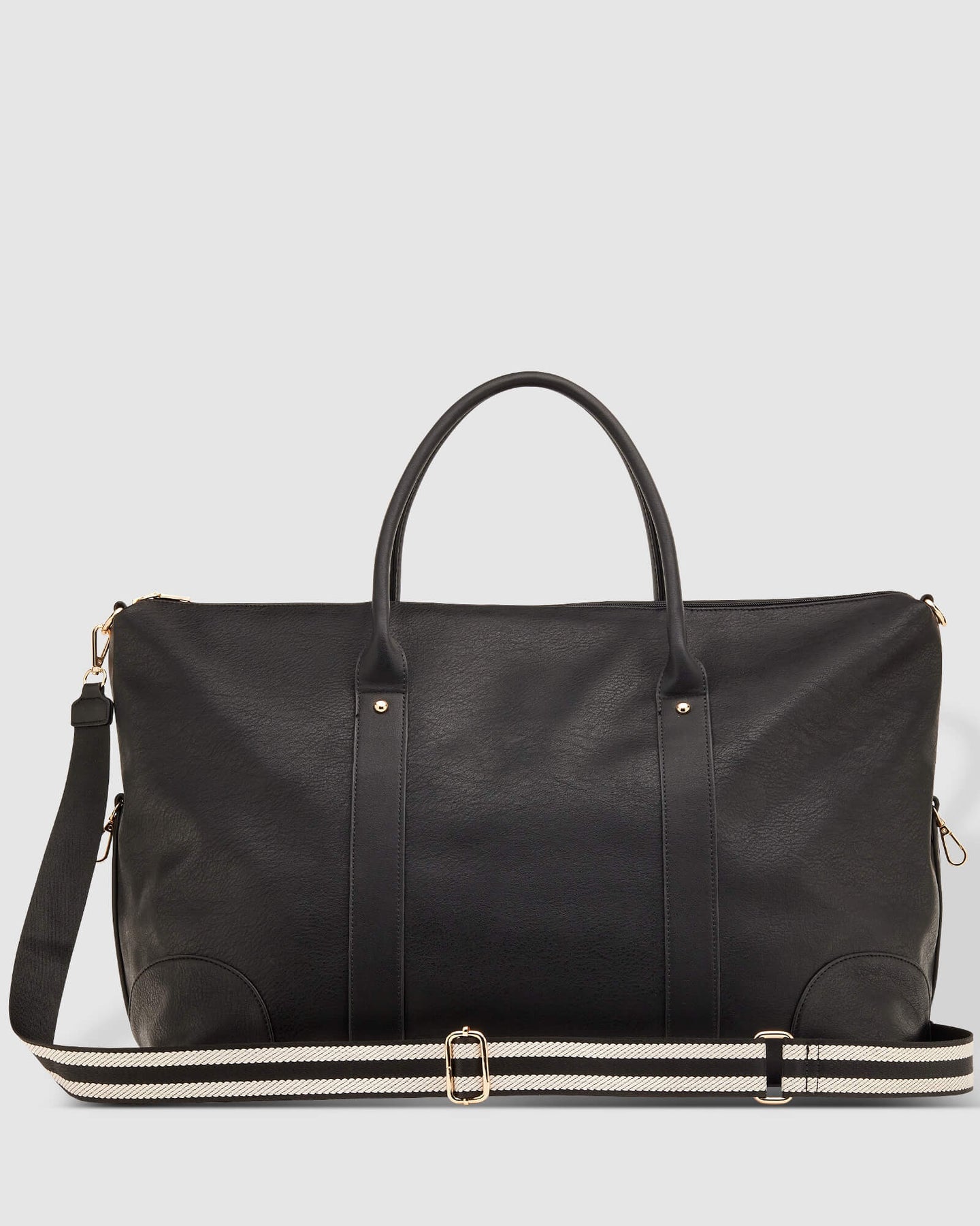 Alexis Stripe Strap Travel Bag Black