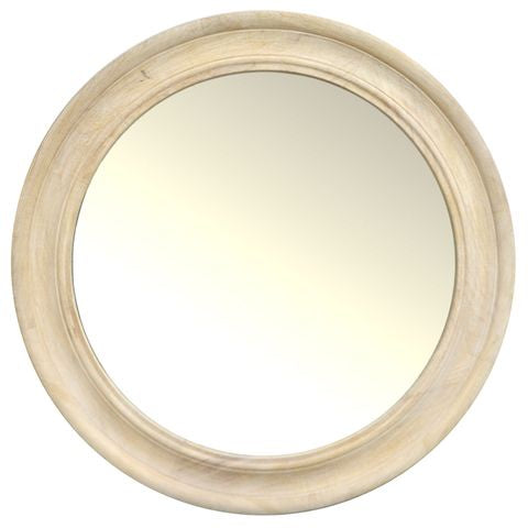 Round Wood Mirror 75cm