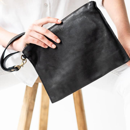 Large Flat Pouch Black