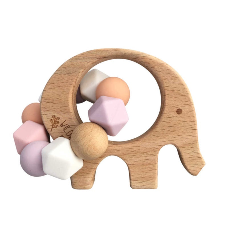 Elephant Teether - Pink Mix