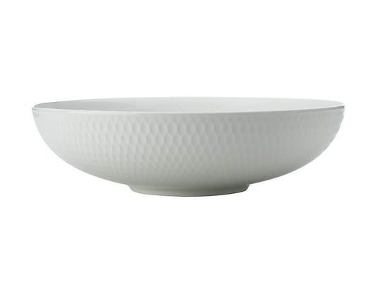 White Basics Diamonds Round Serving Bowl 28cm