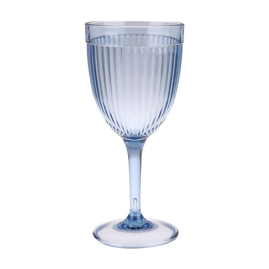 Ripple Acrylic Wine Glass 400ml - Blue