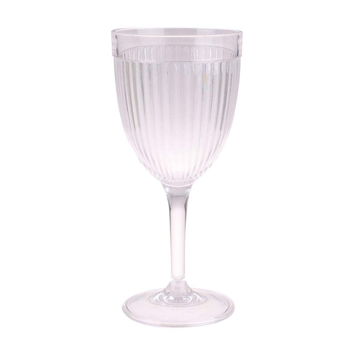 Ripple Acrylic Wine Glass 400ml - Clear