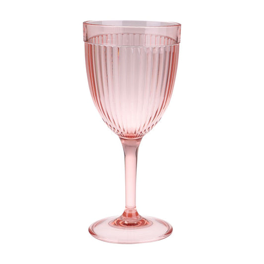 Ripple Acrylic Wine Glass 400ml - Pink