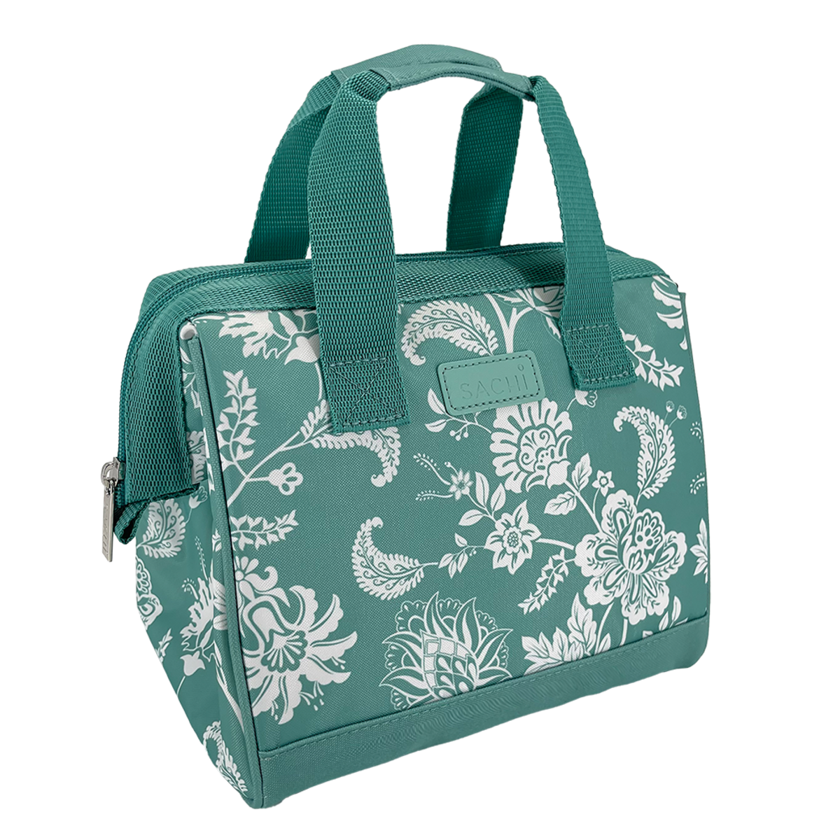 Insulated Lunch Bag Green Paisley