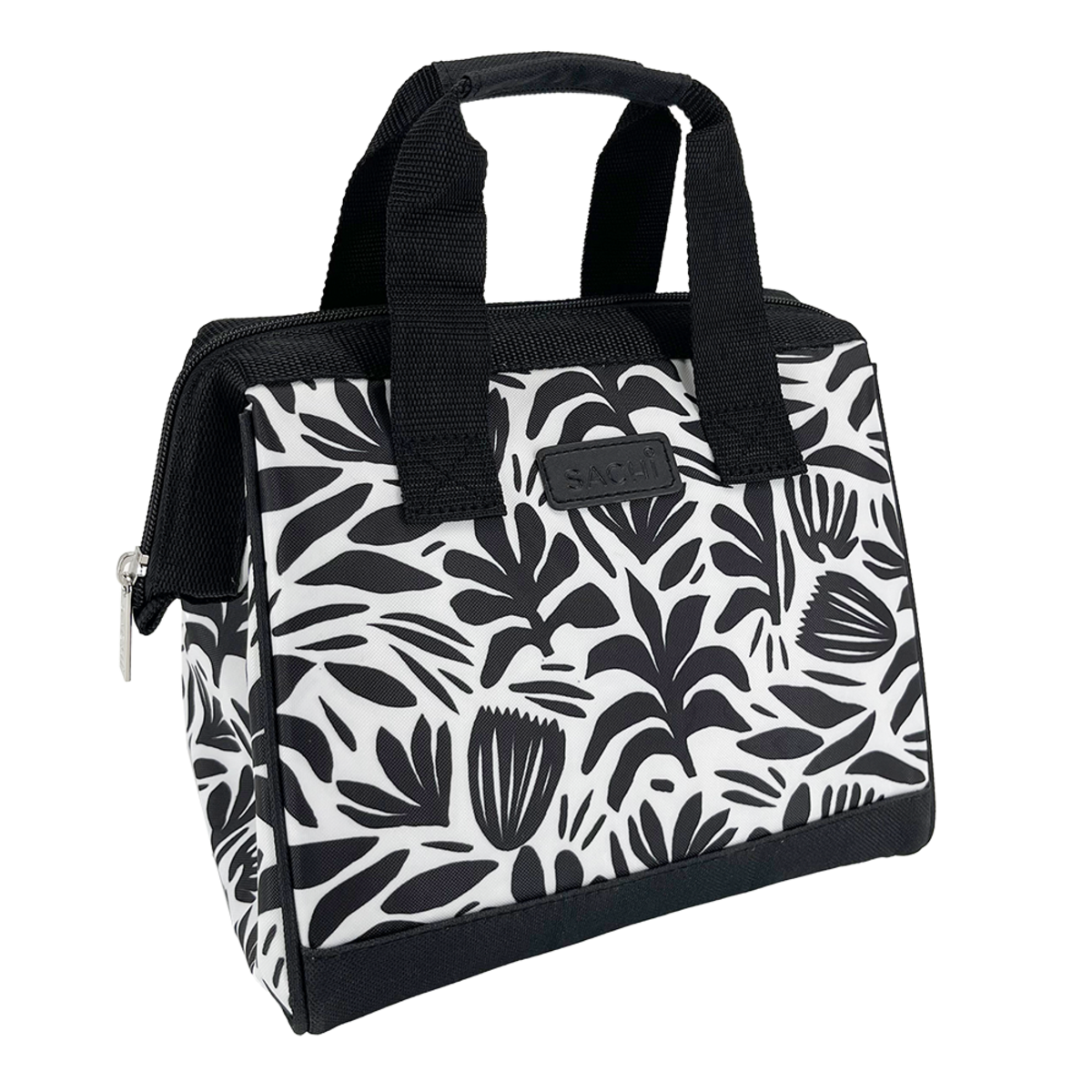 Insulated Lunch Bag Monochrome Blooms