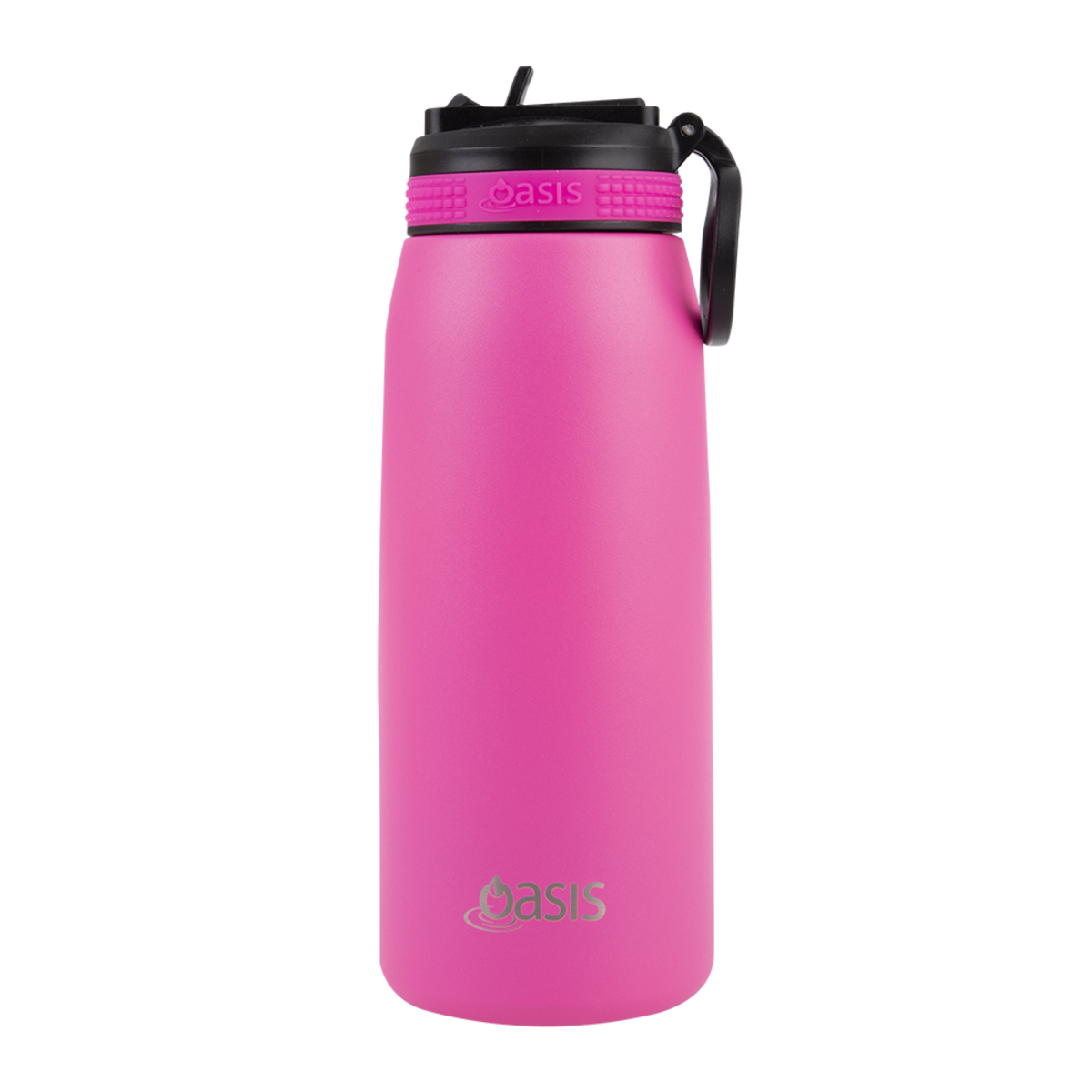 Insulated Sports Drink Bottle With Sipper Straw 780m Neon Pink