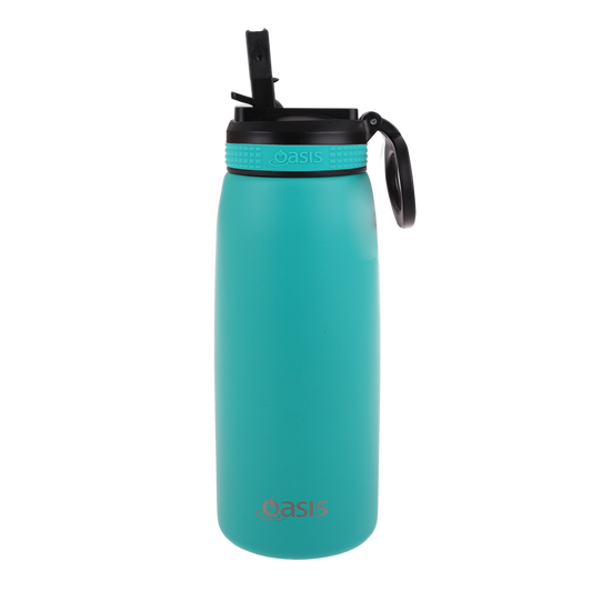 Insulated Sports Drink Bottle With Sipper Straw 780m Turquoise