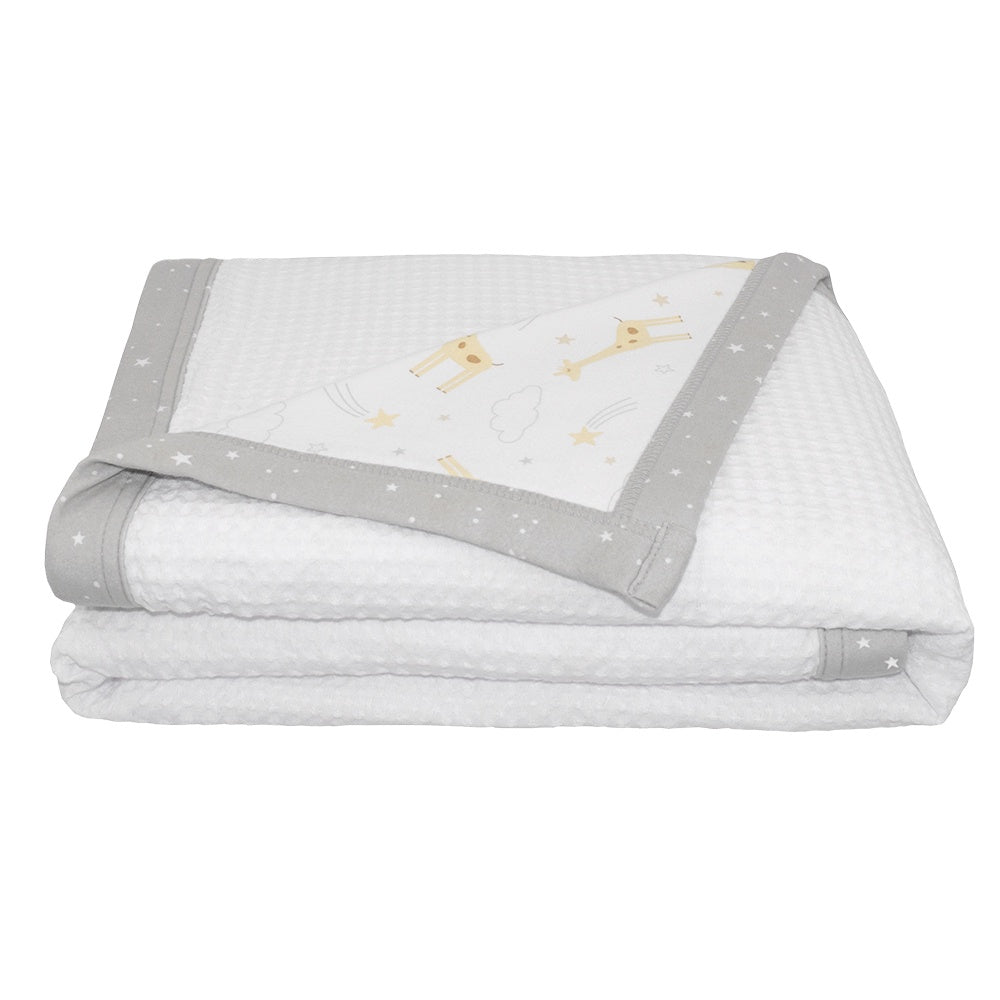 Cot Waffle Blanket - Noah/Stars