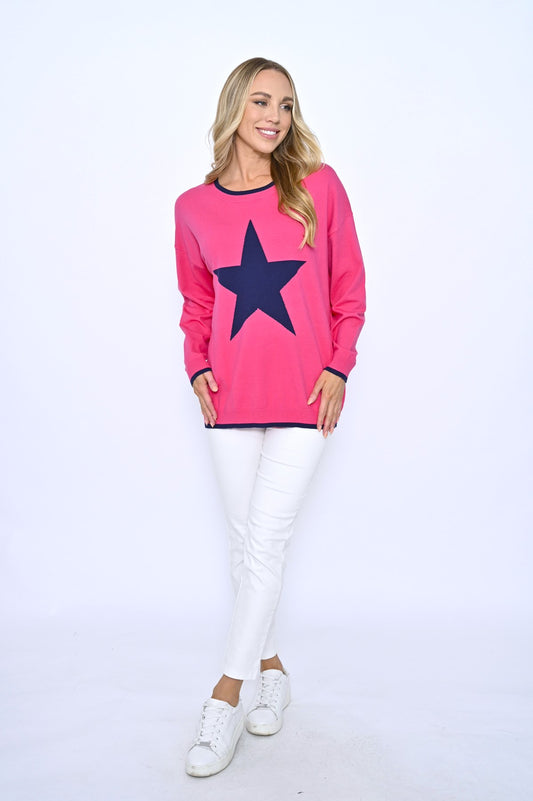 Star Knit Jumper - Pink