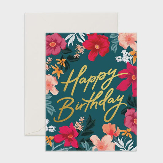 Happy Birthday Florentine Greeting Card