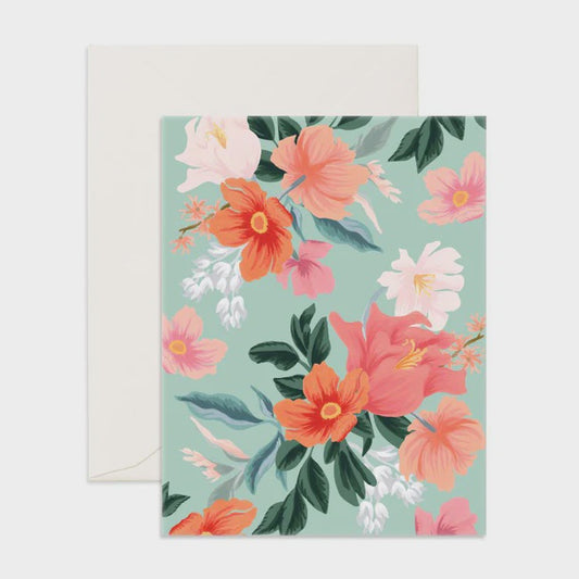 Wild Mint Blank Greeting Card