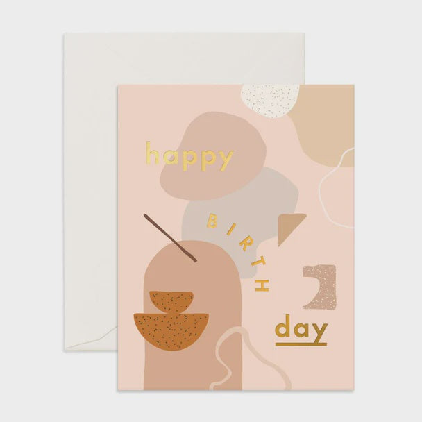 Birthday Clay Composition Greeting Card