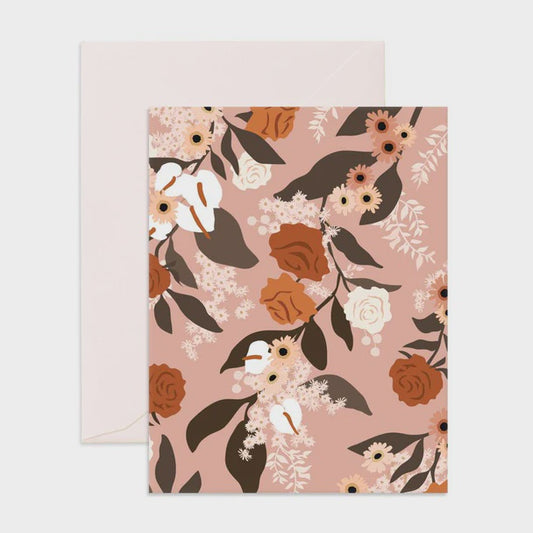 Dusty Rose Garden Greeting Card