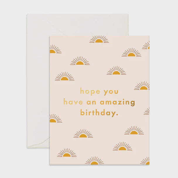 Amazing Birthday Suns Greeting Card