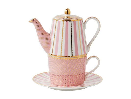 Teas & C's Regency Tea for One With Infuser 340ML Pink