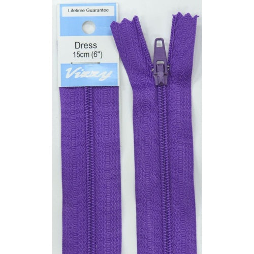 15cm Purple Zipper